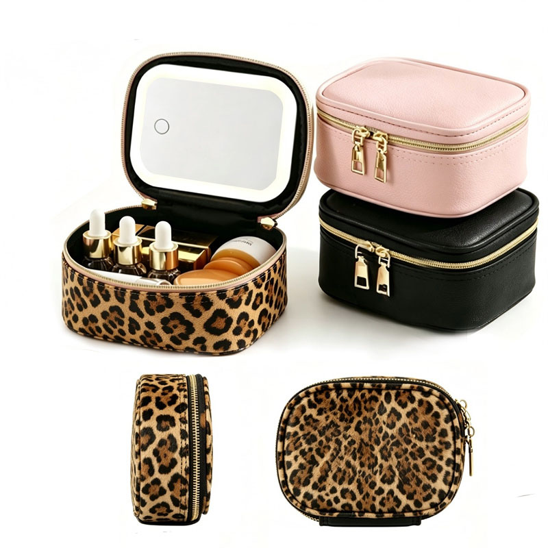 Beauty Makeup Bag - 휴대용 LED 메이크업 보관 가방 내장
