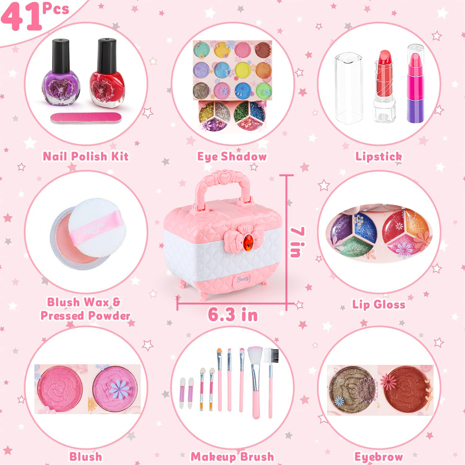 여아용 키즈 메이크업 장난감 키트, 세척 가능한 메이크 - Beauty Makeup Kit For Girls 리뷰 및 가격