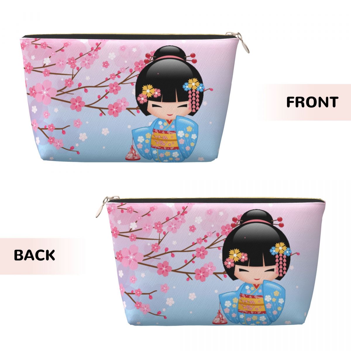 맞춤형 여행 코케시 인형 세면 가방, 일본 기모노 게이 - Beauty Makeup Kit For Girls 리뷰 및 가격