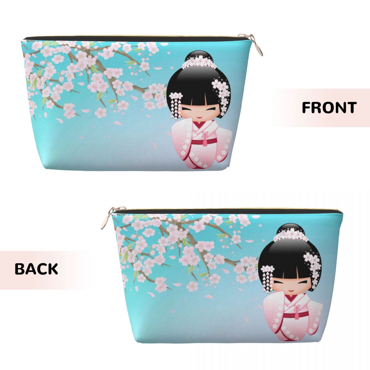 맞춤형 여행 코케시 인형 세면 가방, 일본 기모노 게이 - Beauty Makeup Kit For Girls 리뷰 및 가격
