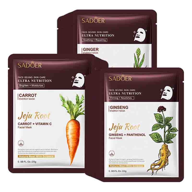 5개입 사도어 식물 뿌리 페이스 마스크 인삼 미백 페이 - Sheet Face Mask Pack 리뷰 및 가격