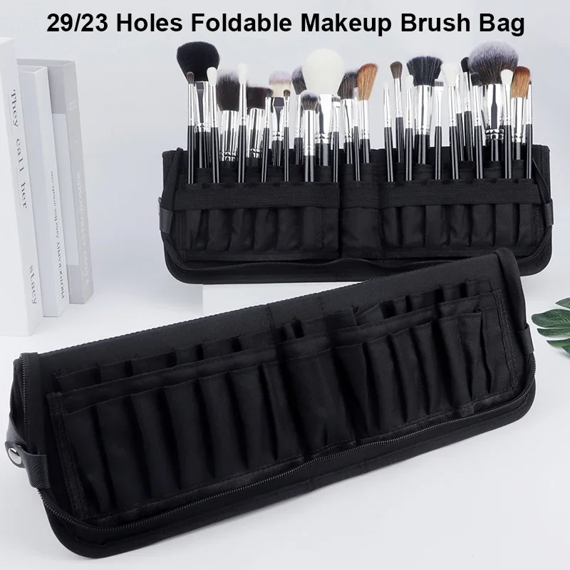 29/23 구멍 접이식 메이크업 브러쉬 가방 여성 메이 - Beauty Makeup Bag 리뷰 및 가격